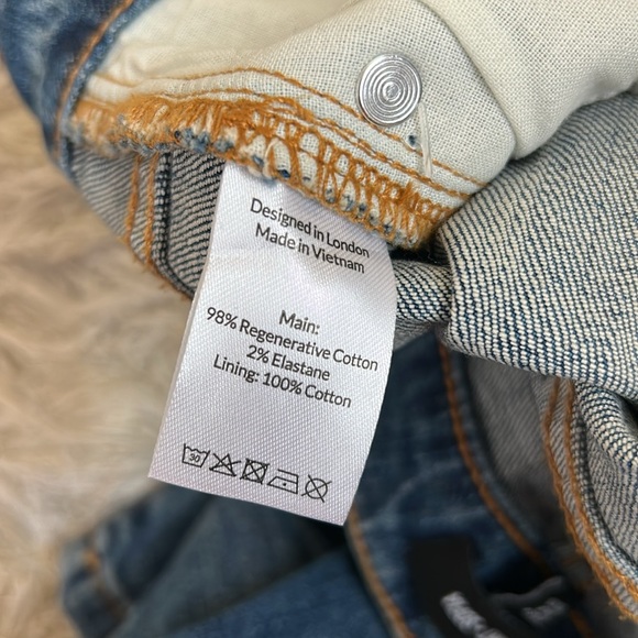 NWT SAINT + SOFIA Emma High Rise Straight Leg Jeans in Mid Blue size 4 (26”) - Picture 8 of 15